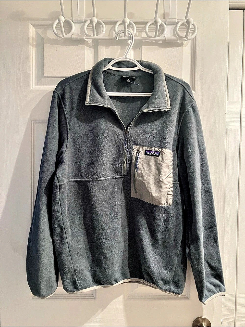 Patagonia Men's Lightweight Synchilla Snap-T Pullover Blue Green Medium